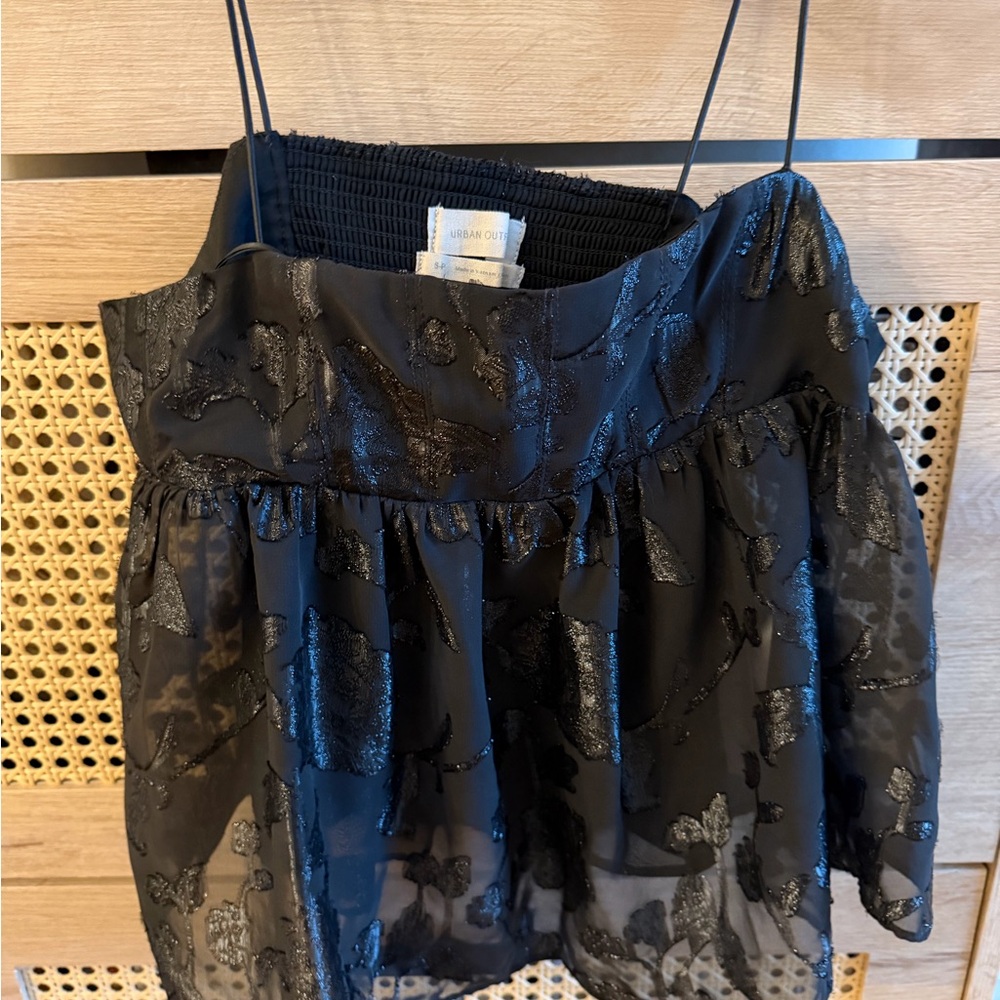 Urban Outfitters Black Sparkle Top